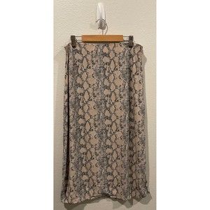 AMERICAN EAGLE Reptile Snake Print Midi Skirt